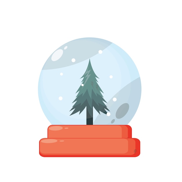 Christmas dome vector icon