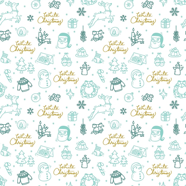 Christmas doodle background