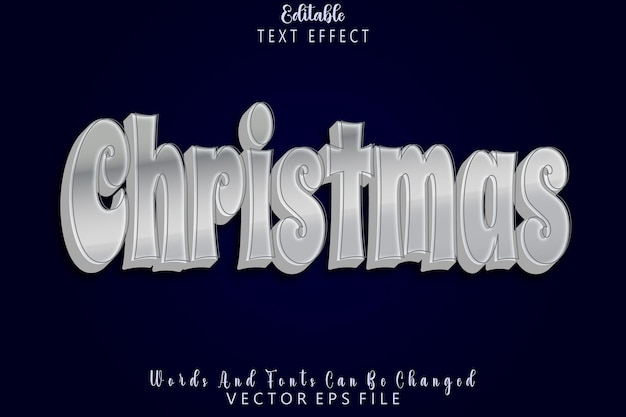 Christmas Editable Text Effect Emboss Cartoon Style