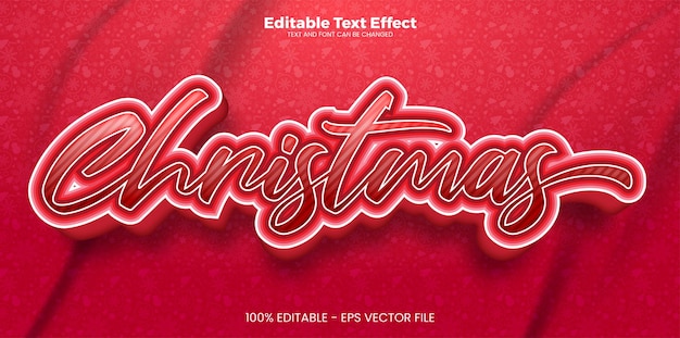 Рождественский редактируемый текстовый эффект в стиле современных трендов