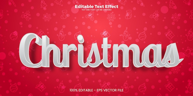 Christmas editable text effect in modern trend style