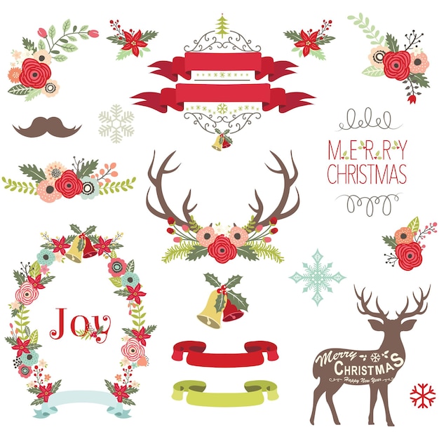 Vector christmas element design collection