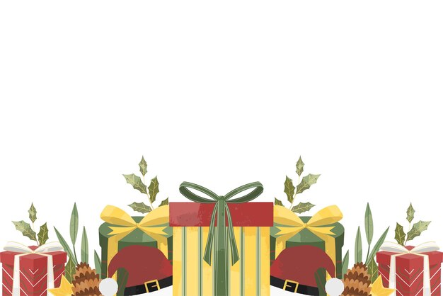 Christmas Element Illustrations Frame Background