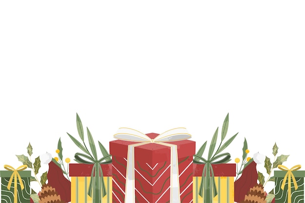 Christmas Element Illustrations Frame Background