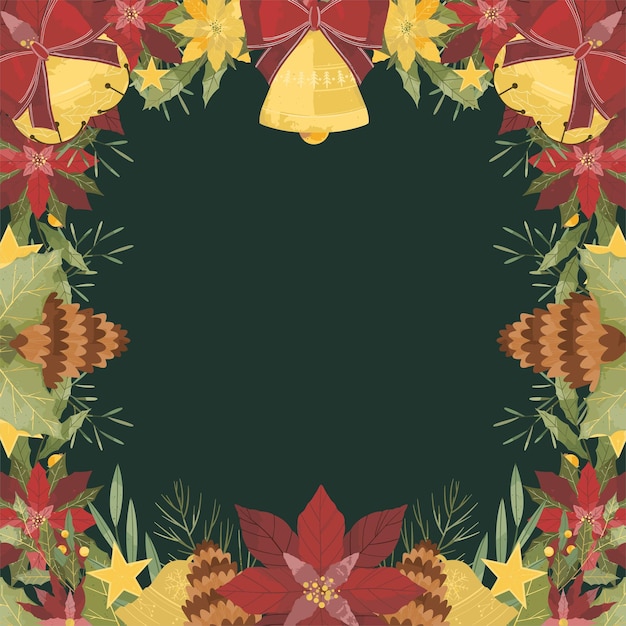 Christmas Element Illustrations Frame Background