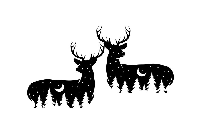 Chrismas slhouettes коллекция