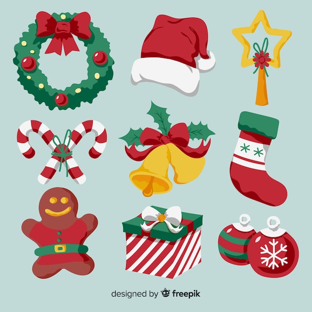 Vector christmas elements collection