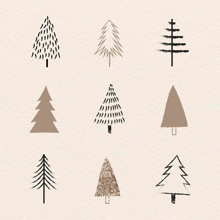 Vector christmas elements doodle pattern vector