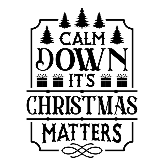 Christmas elements and typography t shirt