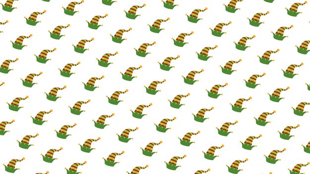 Christmas elf hat pattern vector.