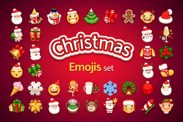 Christmas Emojis Holiday Set