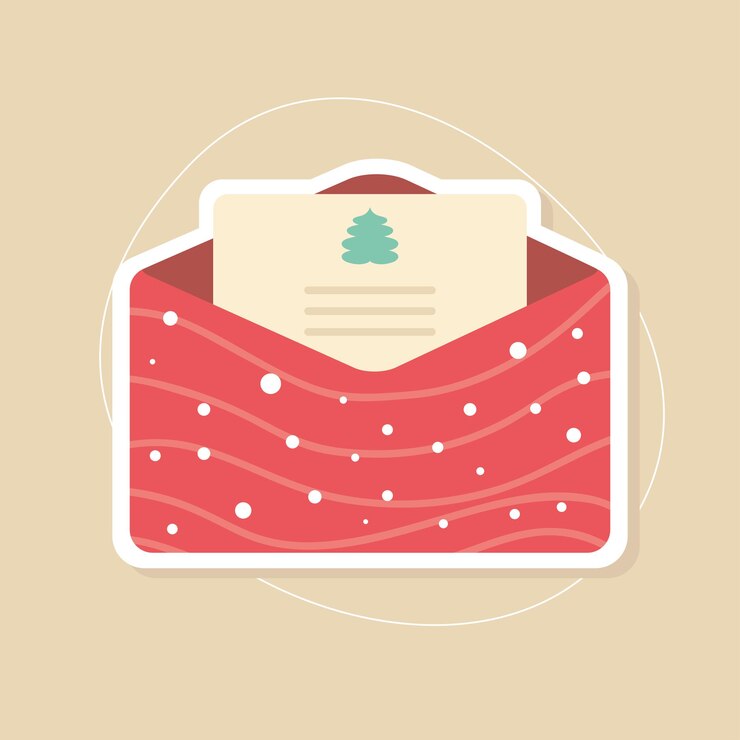 Vector christmas envelope letter