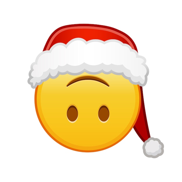 Christmas face upside down Large size of yellow emoji smile