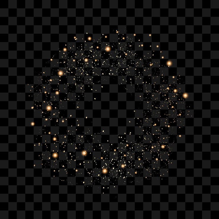 Vector christmas falling golden lights magic abstract gold dust and glare festive christmas background