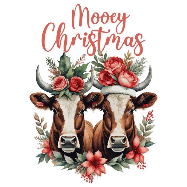 Vector christmas farm sublimation bundle