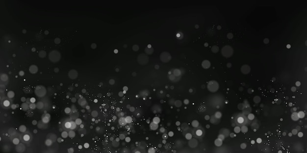 Vector christmas festive background of white glare bokeh blurred bokeh lights