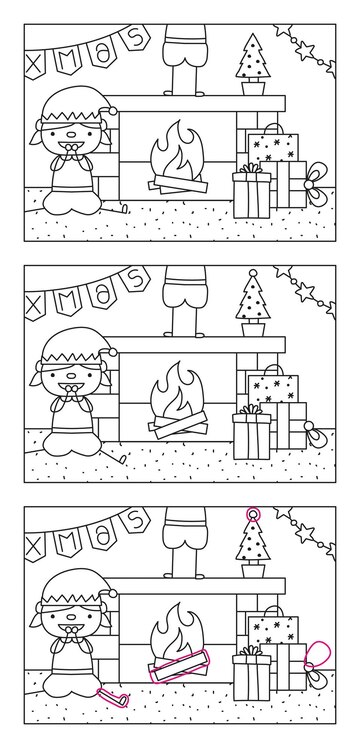 Premium Vector | Christmas find the differences vector illustration
