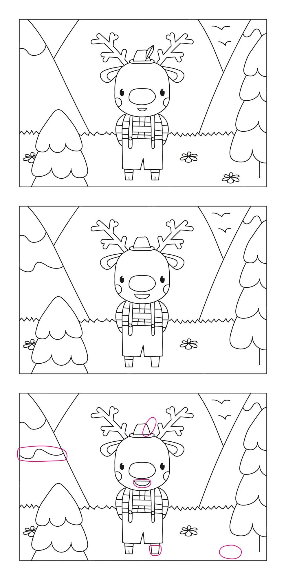 Premium Vector | Christmas find the differences vector illustration