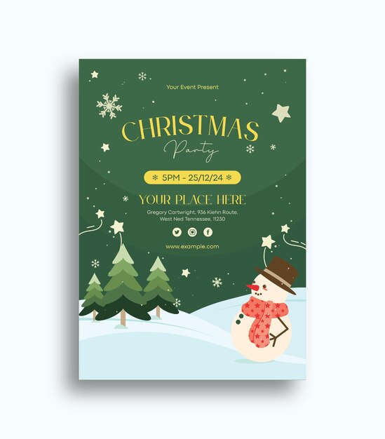 Vector christmas flyer 2024