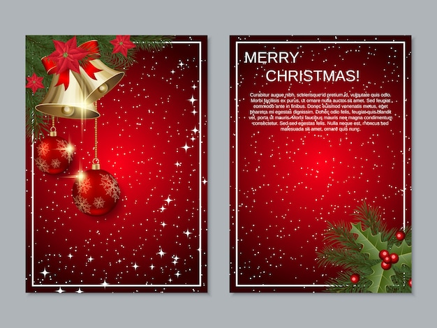 Vector christmas flyer collection