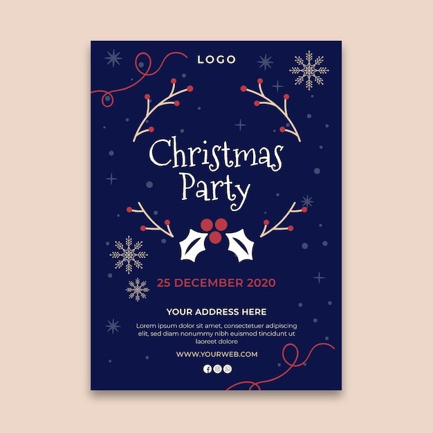 Vector christmas flyer template