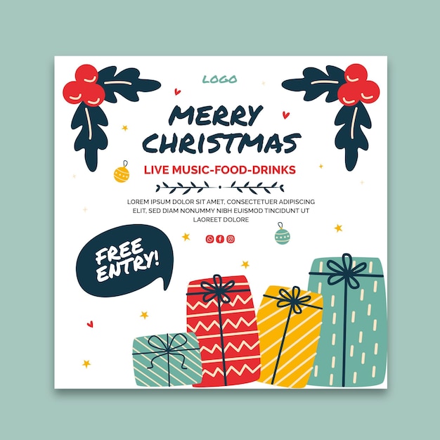 Christmas flyer template