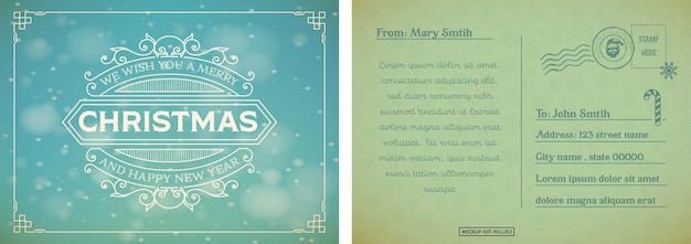 Vector christmas flyer with classic ornaments