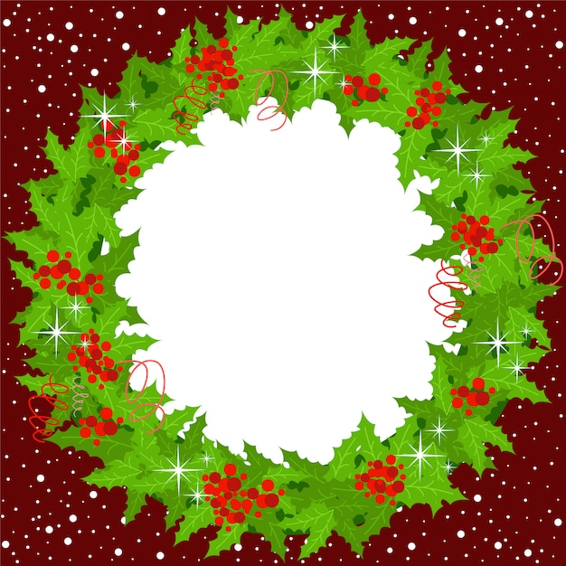 Christmas frame background for greeting card