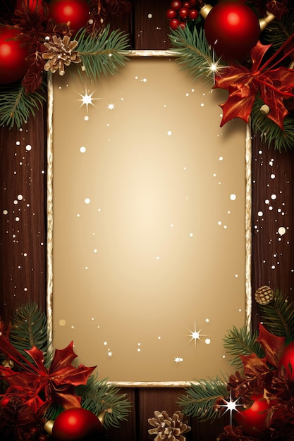 Vector christmas frame background without text 23