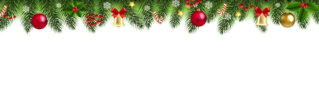ホリーベリーとXmas Toysのクリスマスフレーム 白い背景