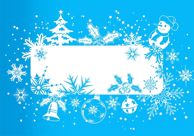 Vector christmas frame