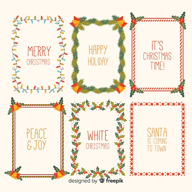 Vector christmas frames and borders