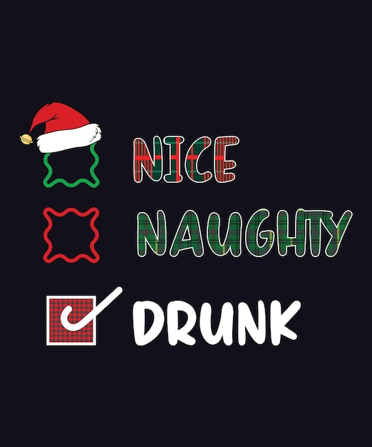 Christmas Funny T-shirt Design.