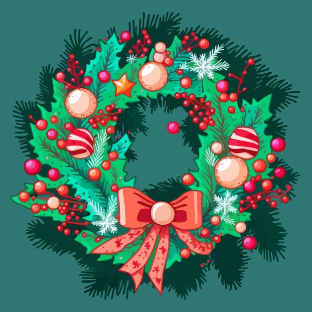 Christmas garland sticker xmas omela stickers decoration newyear holidays