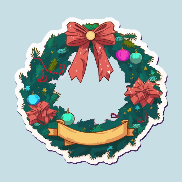 クリスマス ガーランド ステッカー xmas omela 冬休み