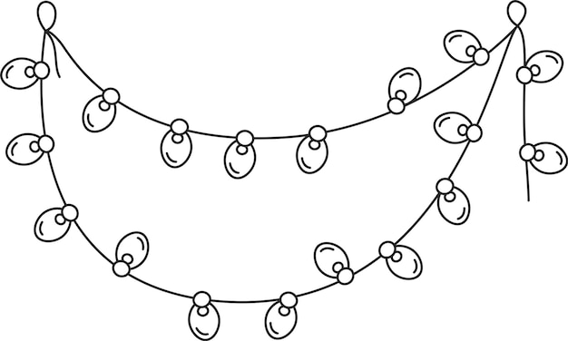 Vector christmas garland with lights