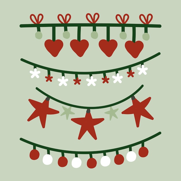 Vector christmas garland