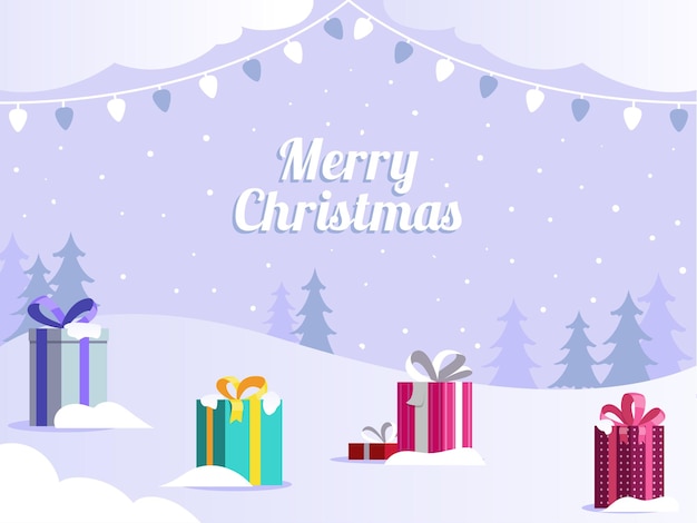 Christmas gift box background illustration