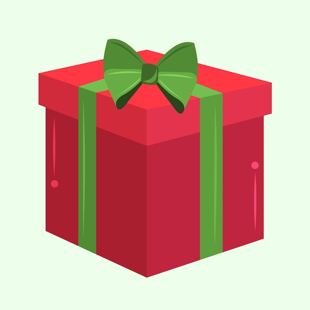 Christmas gift box illustration