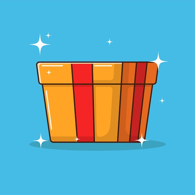 Christmas Gift Box Vector Cartoon Illustration