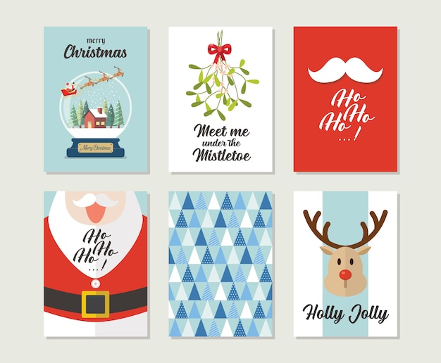 Christmas gift cards or tags with lettering