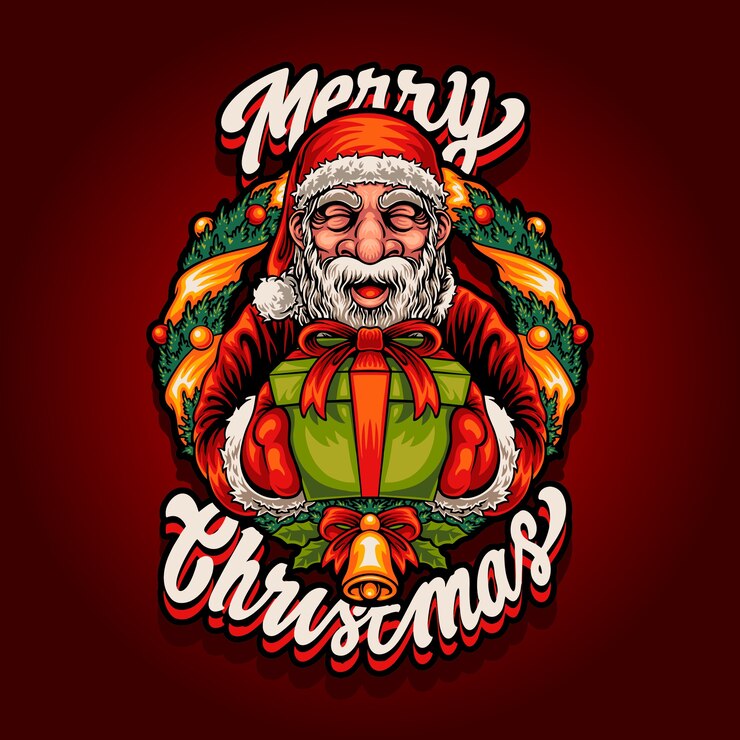 वेक्टर a christmas gift from santa