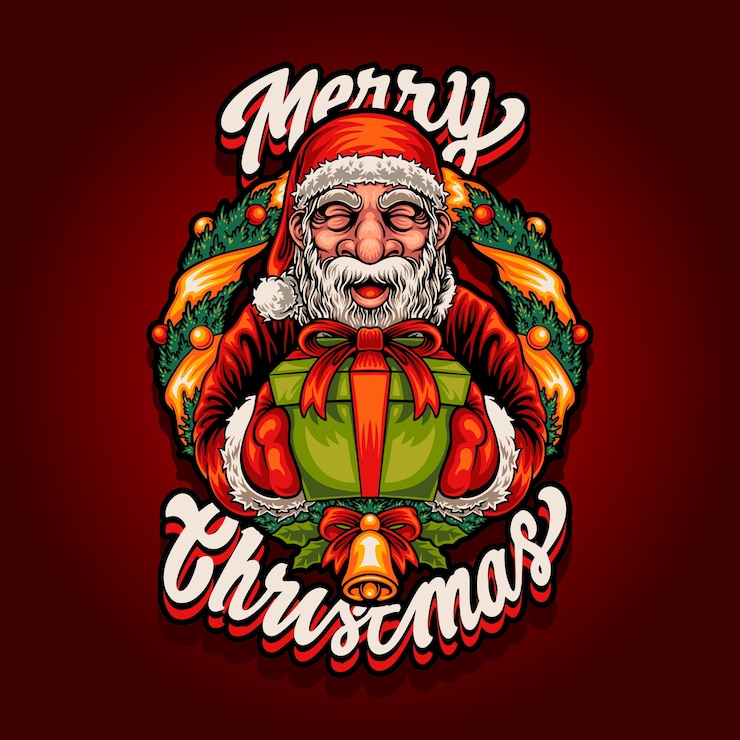 वेक्टर a christmas gift from santa