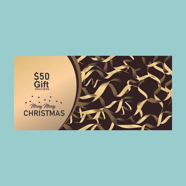 Vector christmas gift voucher cards