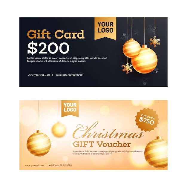 Christmas gift vouchers.