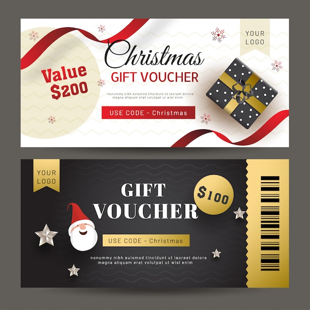 Christmas gift vouchers.