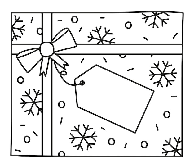 태그 벡터 일러스트와 함께 크리스마스 선물