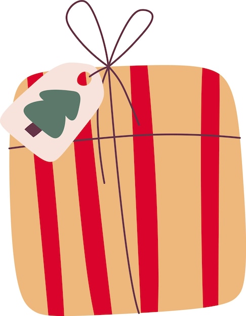 Vector christmas gifts craft paper