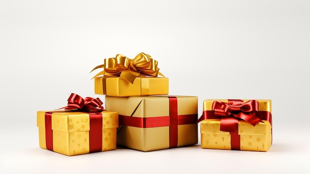 Vector christmas gifts and presents on white background