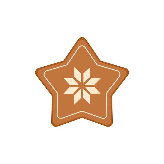 Christmas ginger star cookies. vector graphics